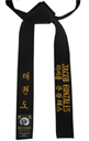 Three-Line Embroidery Black Belt